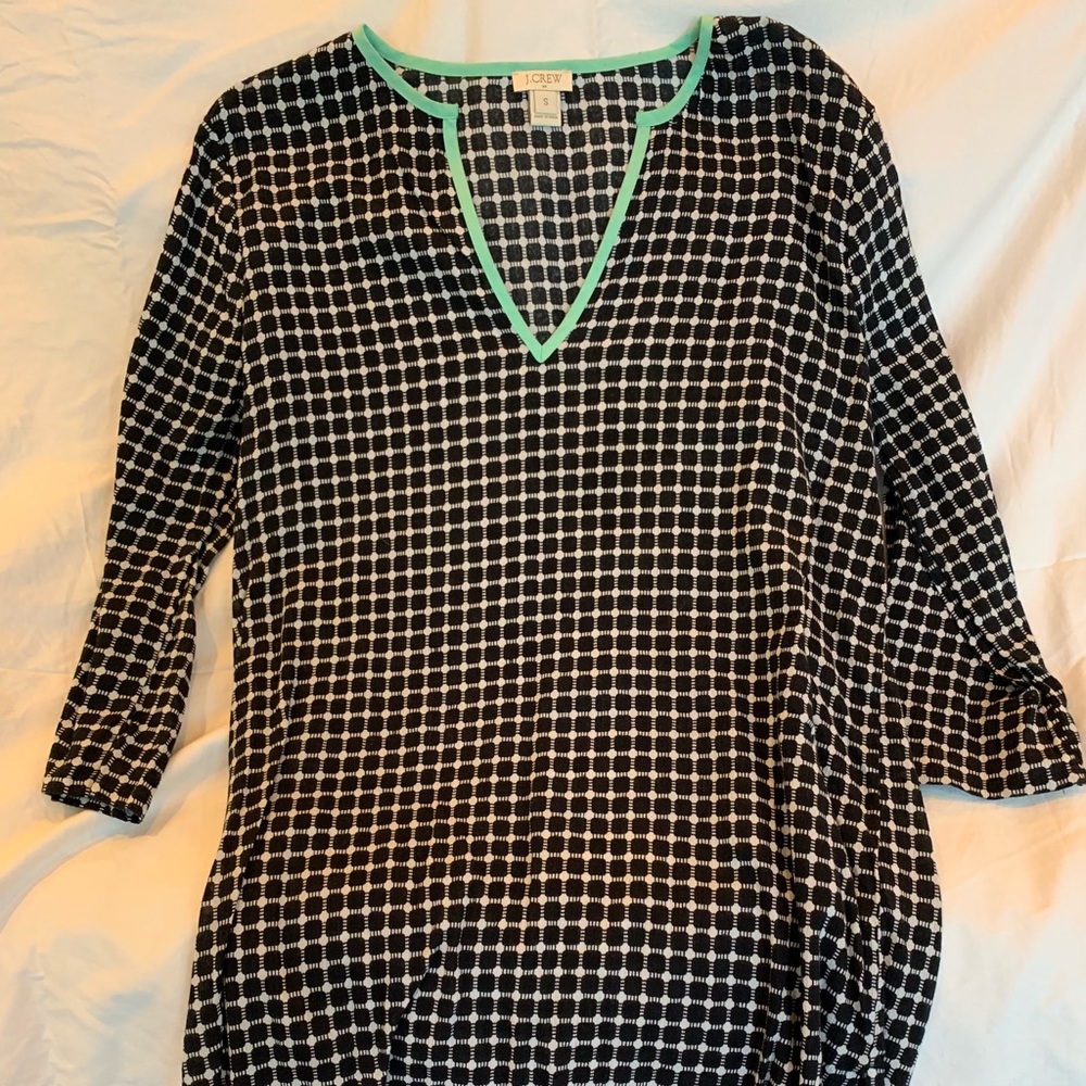 J Crew sheer patterned tunic